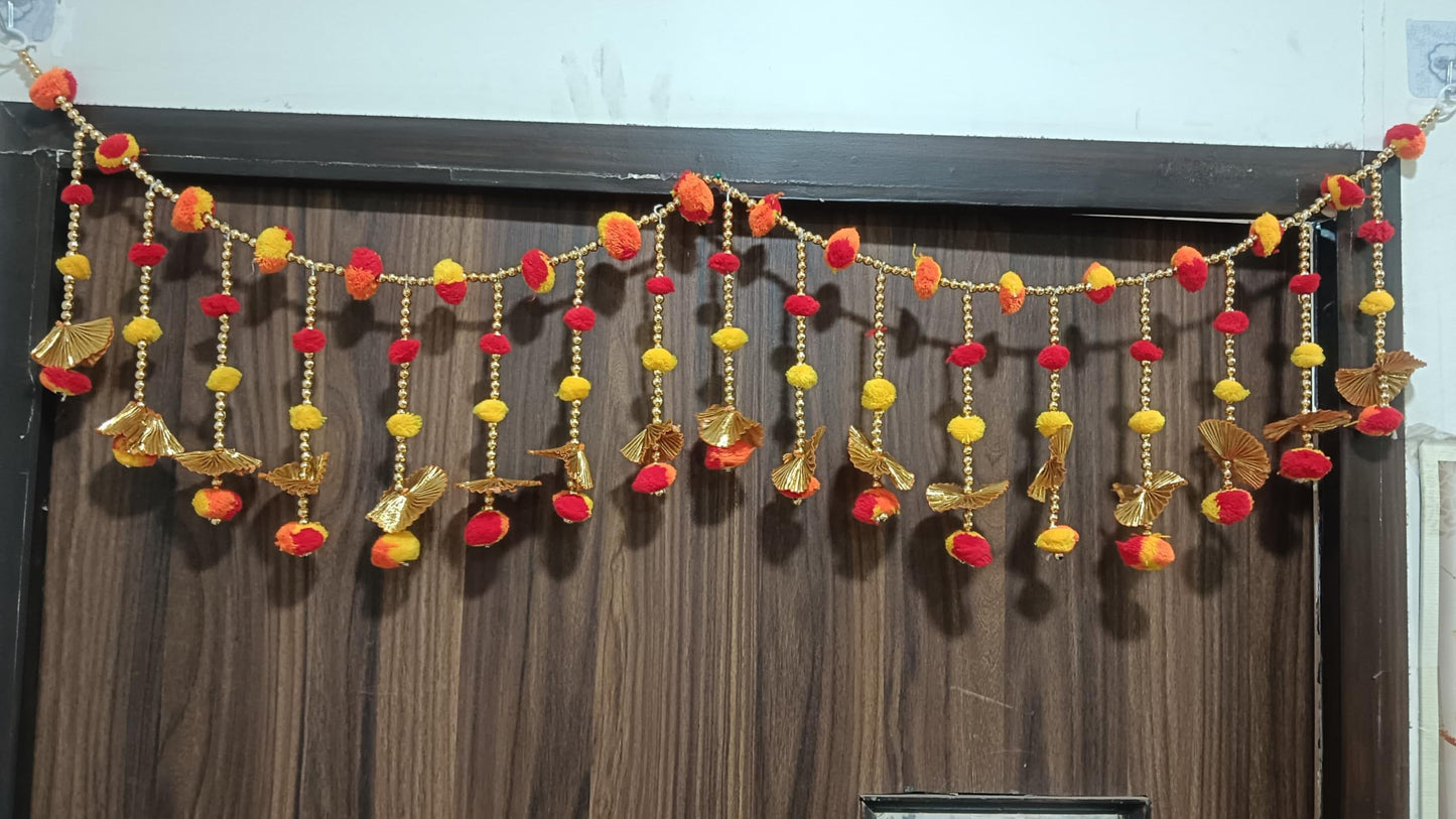 Sellplus Handmade Bandhanwar Decorative | Handcrafted Decorative Bandhanwar Toran for Door Entrance Wall Temple Decor (Pack of 1) (BDHW436-1)