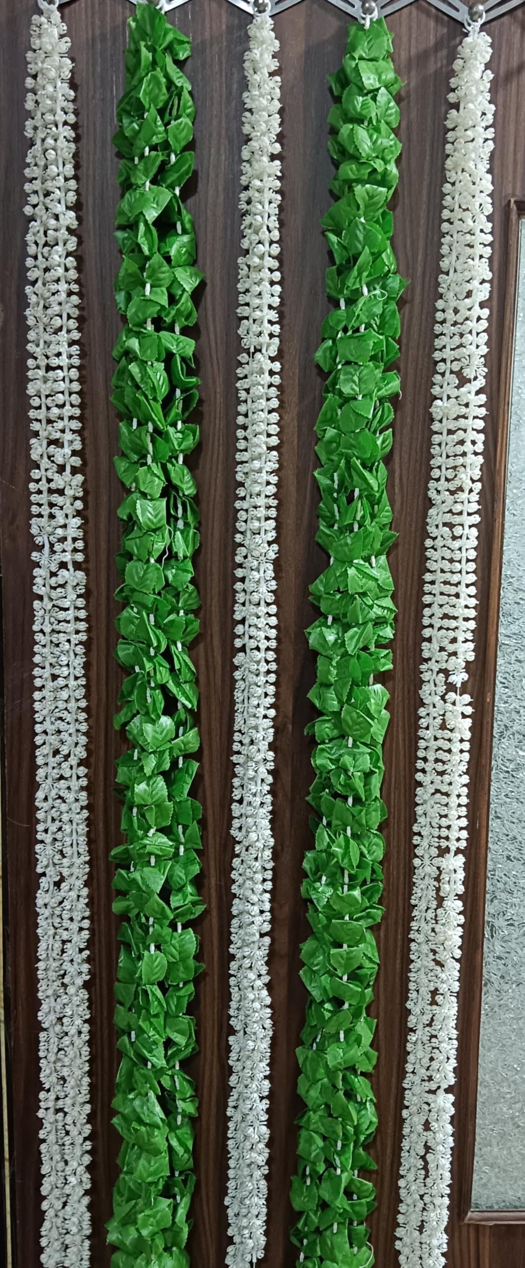 Nutts Decorative Handcrafted Artificial Mogra Hanging | Artificial Flower Hanging | Multicolour Toran for Home Decor (MOGRAH36)