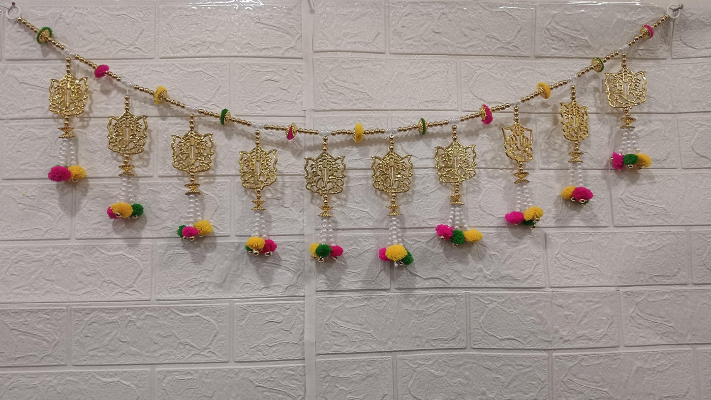 Sellplus Handmade Bandhanwar Decorative | Ethnic Bandhanwar Door Hanging for Entrance Wedding Housewarming Diwali Pooja Decoration (Pack of 1) (BDHW510)