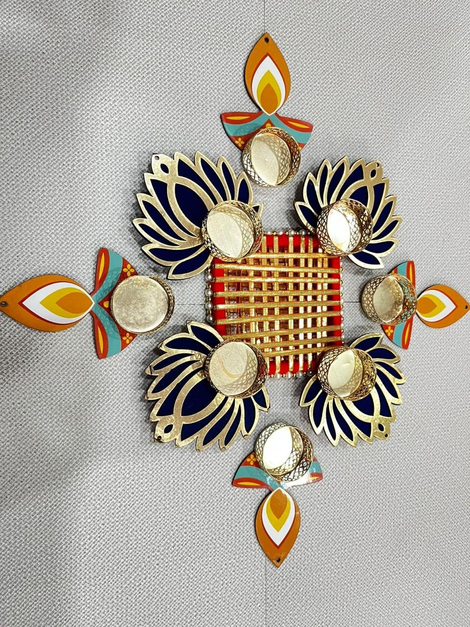 Sellplus Beautifully Crafted Rangoli with an Elegant Floral Pattern that enhances the Beauty of Your Home Entrance Pooja Room Living Room Office or Festive (Rang41)