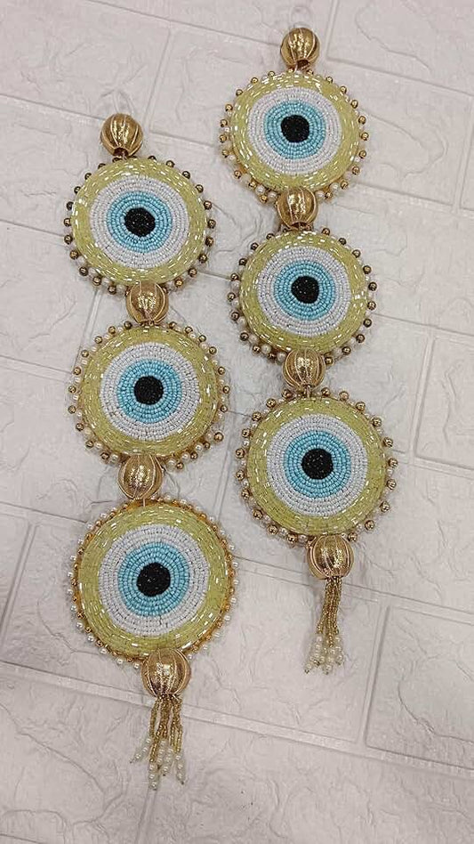 Handcrafted Evil Eye Hanging for Positive Energy and Good Luck Decoration for Home