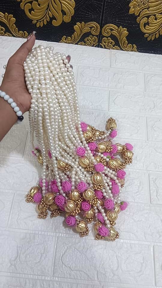 Welcome Mala for Guest | Barat Welcome Mala | Wedding Gives Always, Welcome Gift for Barat Also Can Be Use for Frames (Free Sizes) (Pack of 2) (Design 1)