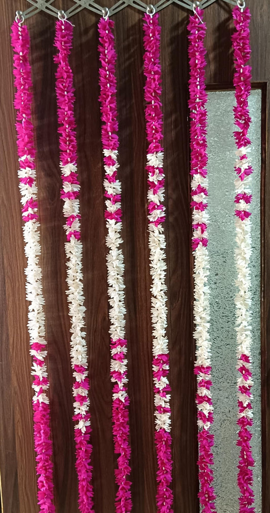 Nutts Handmade Floral Paper Gajra Hanging Decorations | Traditional Multicolor Paper Gajra Hanging for Diwali Wedding and Festive Decoration (PAPERG42)