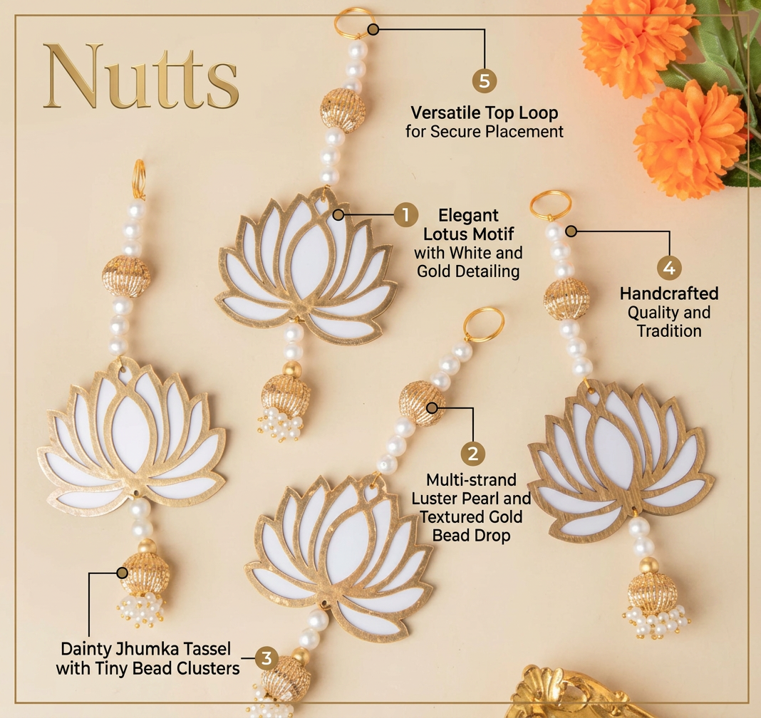 Nutts Lotus Crafted Wall Hanging Premium Decorative Piece For Modern Home Decor Suitable For Living Room Bedroom And Pooja Space Adds Artistic And Elegant Touch
