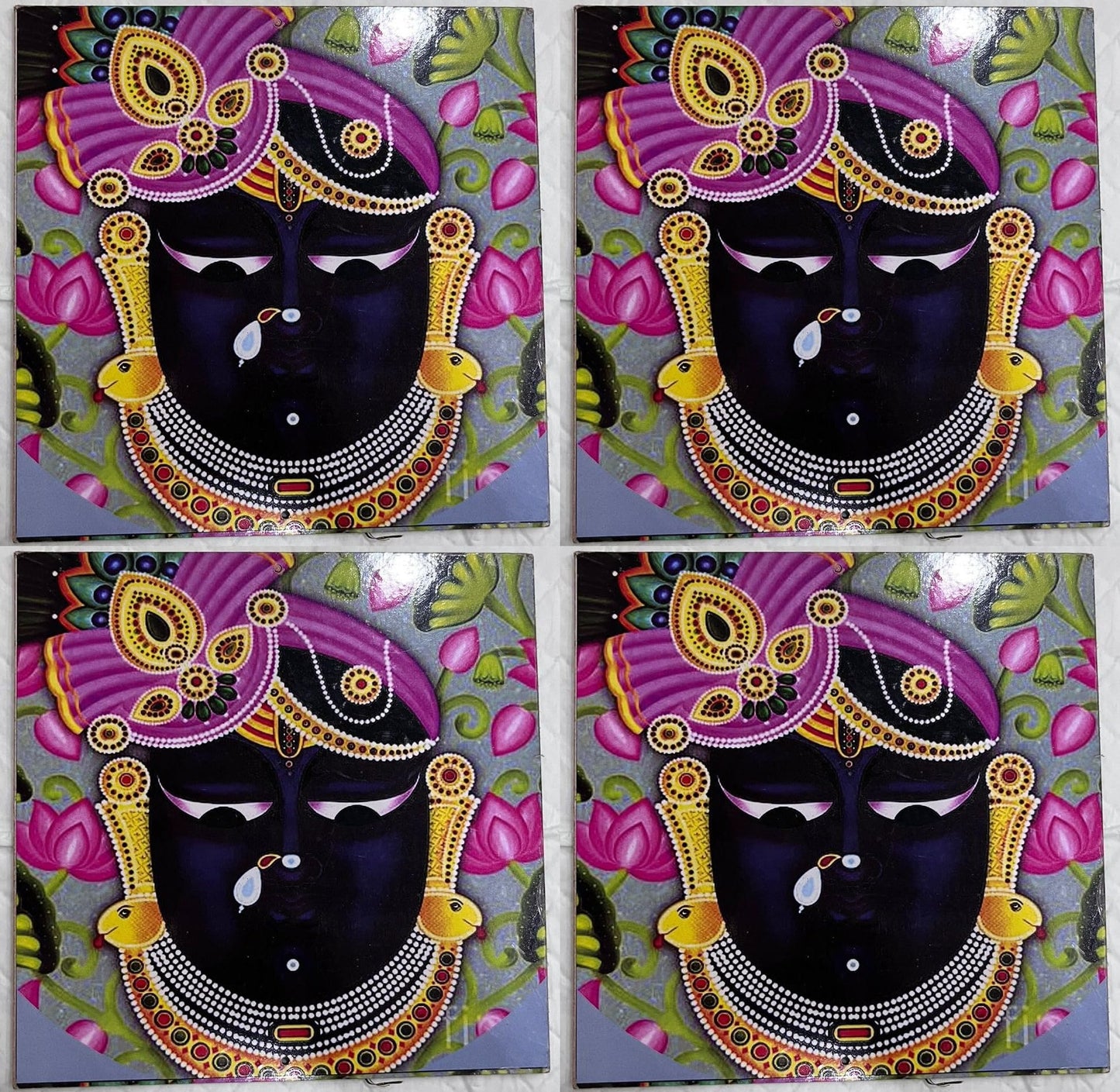 Nutts Wooden Srinath Jii MDF Idols for Diwali & Pooja Decor Wooden MDF Idols Diwali Navratri & Pooja Decoration | Home Decor for Positivity (Pack of 2) (RM-MDFG04-5)