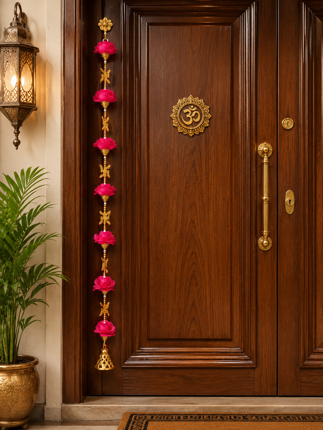 Nutts Handmade Decorative Paper Gajra Hanging | Flower Hanging for Home and Office Decor | Mogra Toran for Decoration (FlowerH37)
