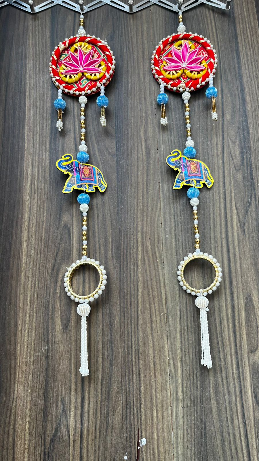 Nutts Traditional Handmade Decorative Home Wall Hanging for Elegant Decor Home Pooja Room and Hanging Decoration Pack of 2 (Small103)