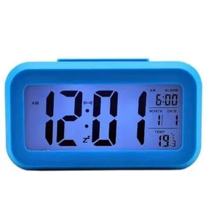 Digital Smart Alarm Clock with Date & Temperature Display | Snooze Alarm Table Clock for Home, Bedroom with Smart Automatic Sensor Backlight