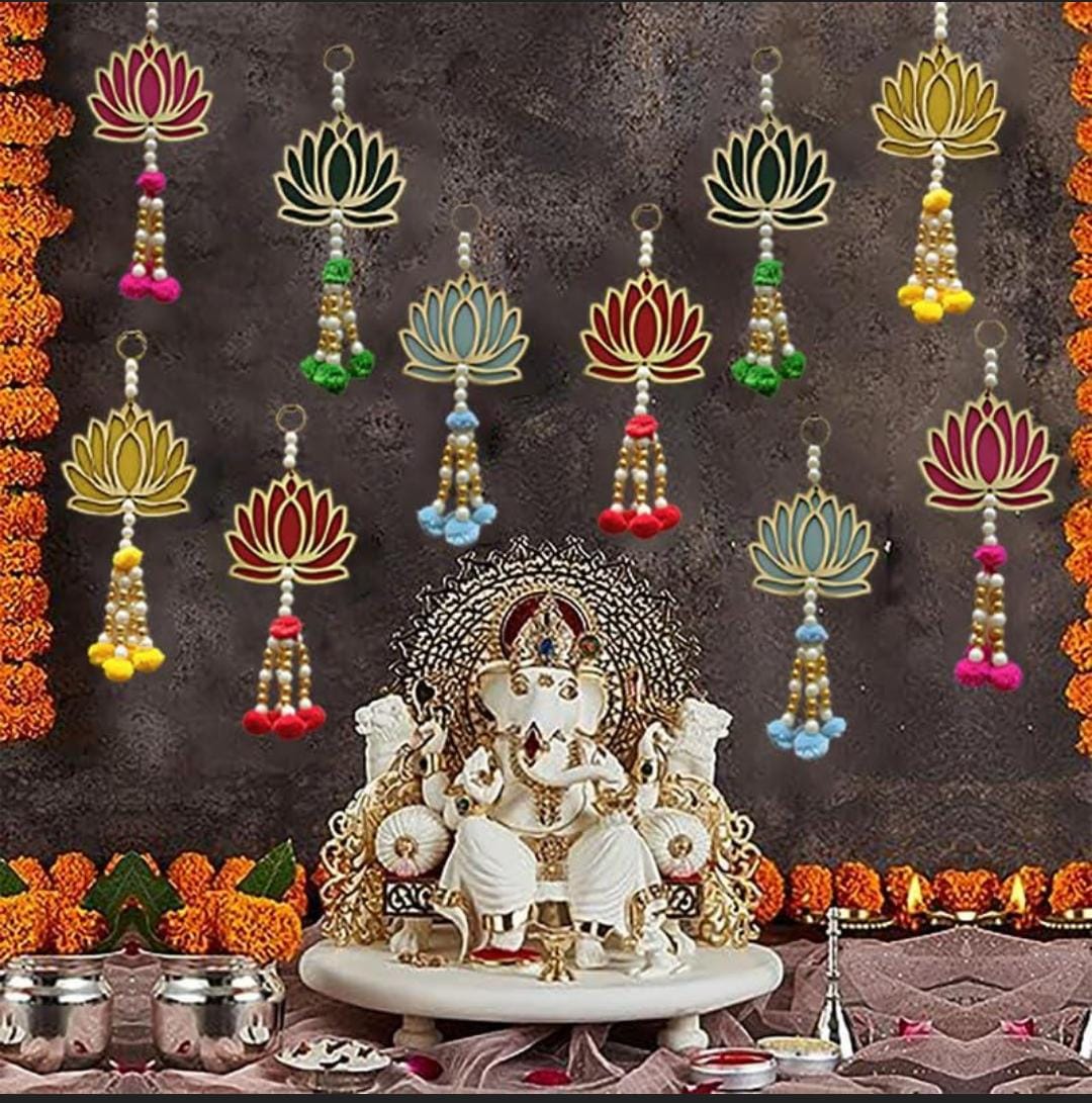 Nutts Lotus Wall Hanging Decorative Piece For Living Room Adds Elegant And Artistic Look Enhances Interior Design With Lotus Theme