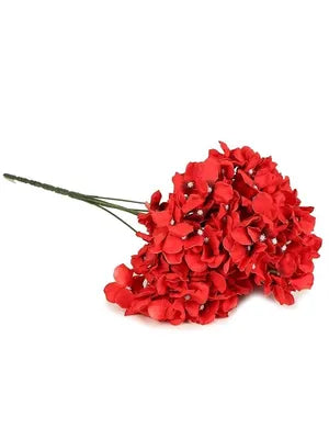 Artificial Flowers for Home Decoration Artificial Hydrangea Flowers Bunch for VasesPots Decoration (Yellow)