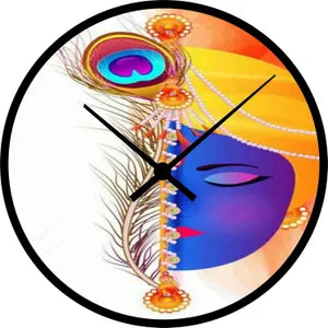 Analog 10 Inches Metal Single Sided Wall Clock for Home/Kids Room/Living Room/Office (Body Black)(Design 26)