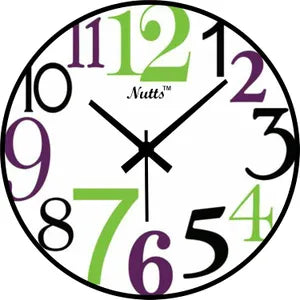 Analog 10 Inches Metal Single Sided Wall Clock for Home/Kids Room/Living Room/Office (Body Black)(Design 42)
