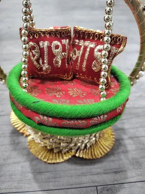 Art & Craft Thakur Ji Singhasan, Laddu Gopal Ji Singhasan for Puja Room, Janmastmi Decoration
