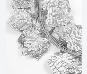 Silver Artificial Ivy Vines Silk Ivy Creepers Leaves Garland Hanging (12 Strings )