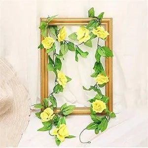Yellow Artificial Flower Vine Hanging Silk Rose Garland for Wedding Venue Backdrops Flower Walls Photo Background Bridal Showers Baby Showers and Event Decor