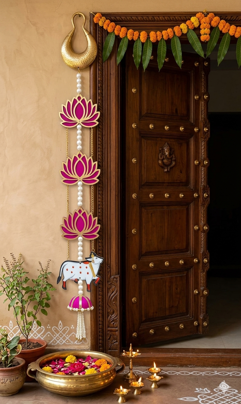 Nutts Lotus Wall Hanging Spiritual Home Decor For Pooja Room