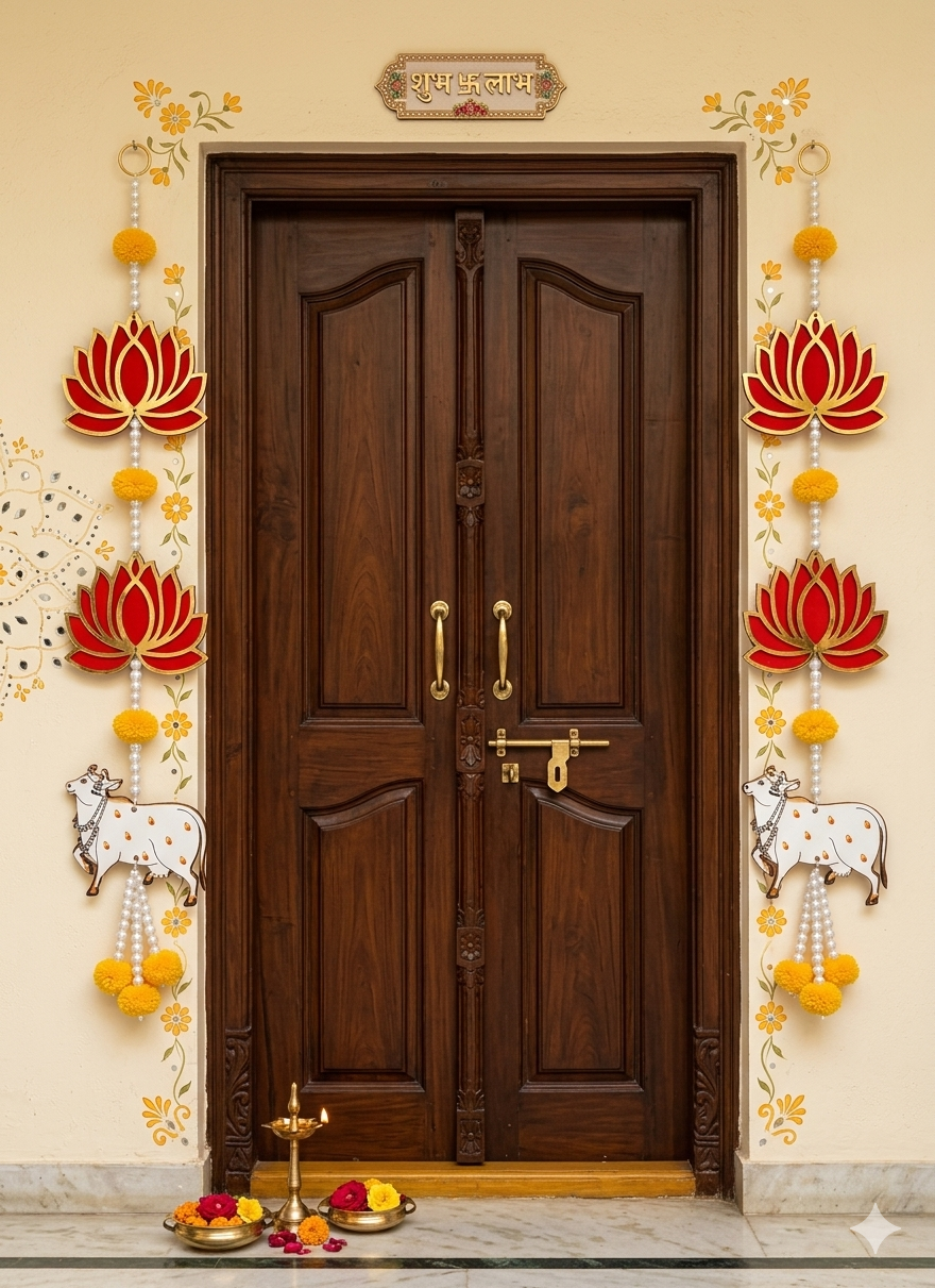 Nutts Lotus Wall Hanging For Temple And Spiritual Decor