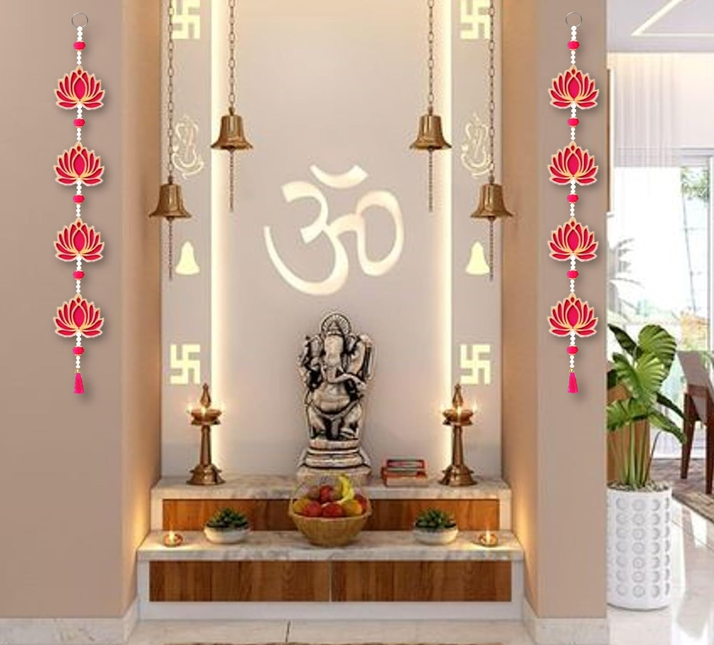 Nutts Lotus Hanging Elegant Piece For Bedroom Wall Decor