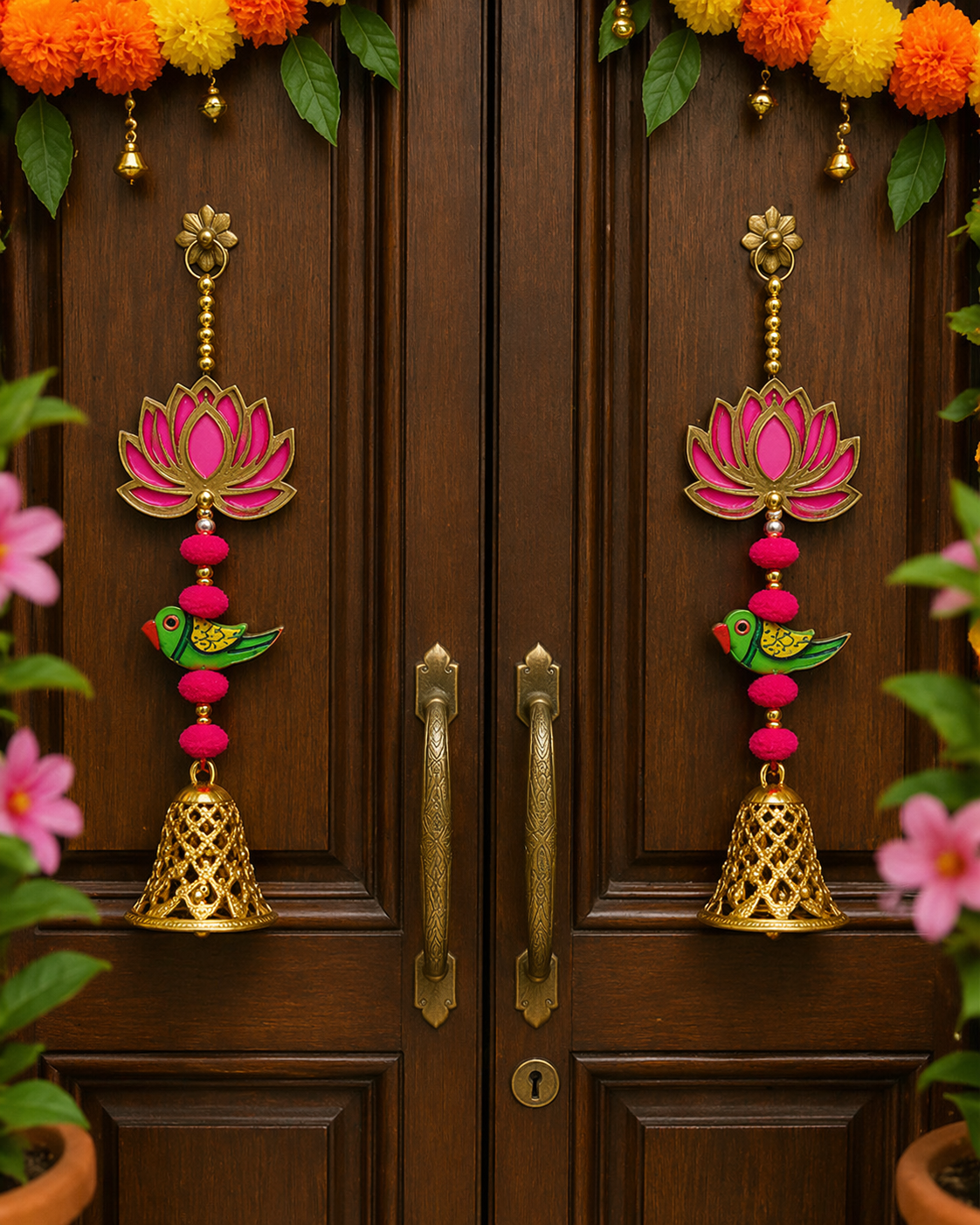Nutts Lotus Wall Hanging Decorative Piece For Festive Decor