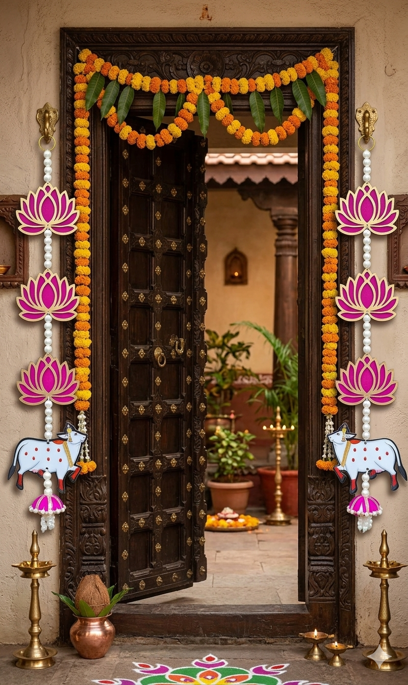 Nutts Lotus Wall Hanging Spiritual Home Decor For Pooja Room