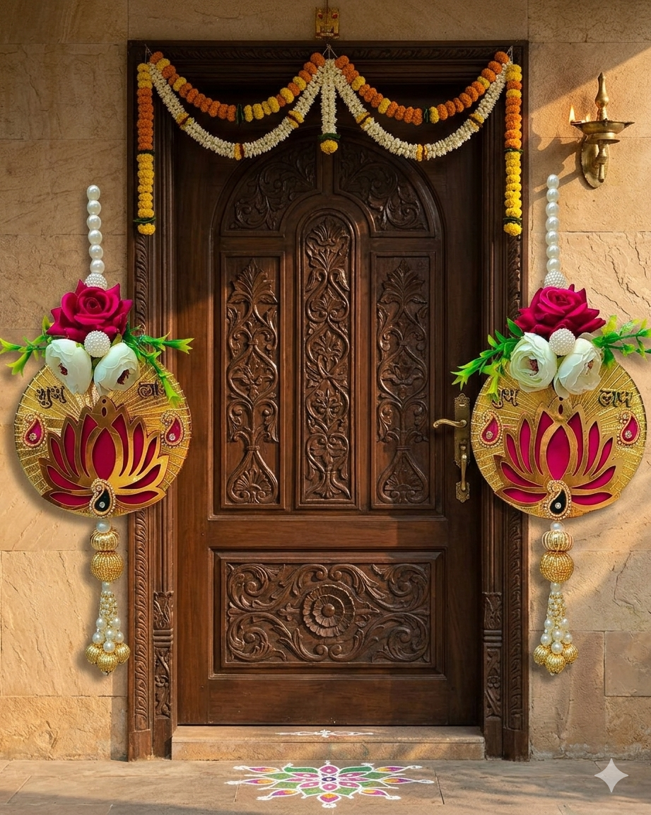 Nutts Lotus Hanging Decorative Piece For Elegant Home Styling
