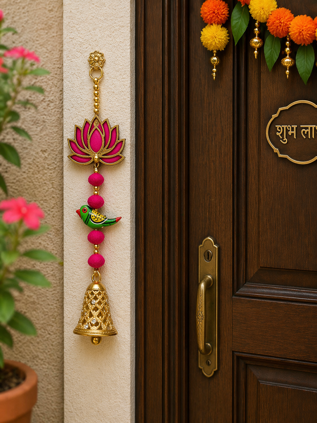 Nutts Lotus Wall Hanging Decorative Piece For Festive Decor