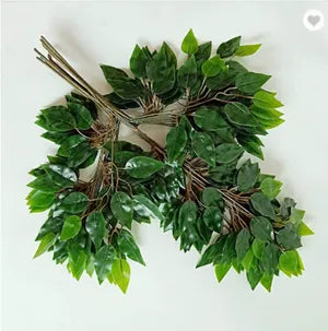 Green Artificial Gold Maple Leaves Decorative Maple Leaves Fall Leaves for Home Events Decor ( 12 )