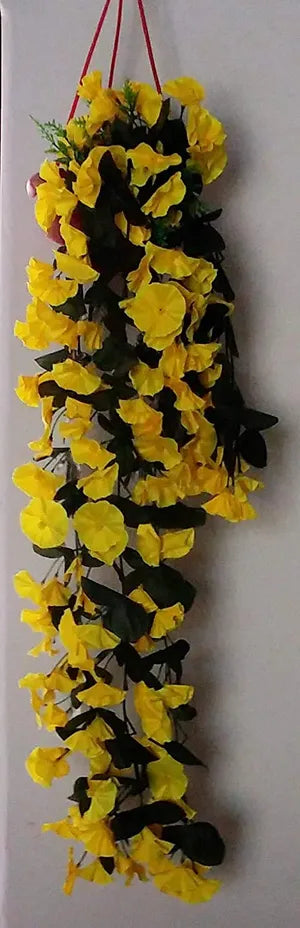 Yellow Artificial Hanging Daffodil Flower Vine for Indoor and Outdoor Decoration (33 inch)