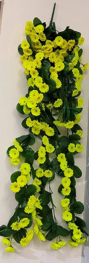 Yellow Artificial Hanging Daffodil Flower Vine for Indoor and Outdoor Decoration (33 inch)