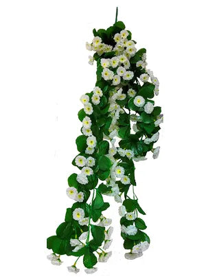 White Artificial Hanging Daffodil Flower Vine for Indoor and Outdoor Decoration (33 inch)