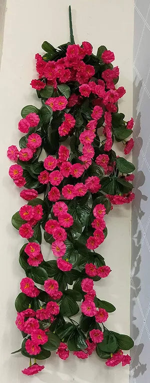 Pink Artificial Hanging Daffodil Flower Vine for Indoor and Outdoor Decoration (33 inch)