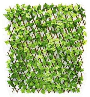 Green Artificial Extendable Trellis Plastic Hedge Garden Fence Screening Privacy Border for Wind & Sun Protection (3 Feet )