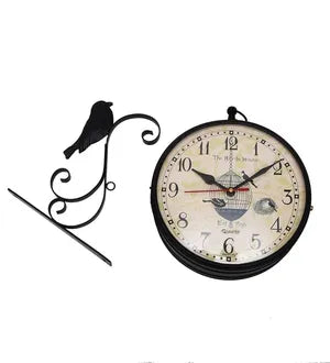 New Classic Black Iron Victoria Station Clock London Vintage Wall Clock Retro Bird Wall Clock�