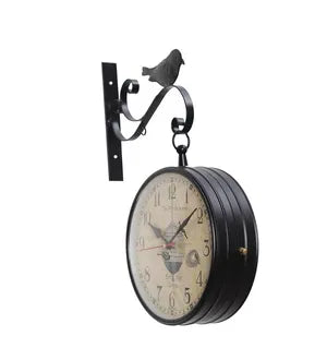 New Classic Black Iron Victoria Station Clock London Vintage Wall Clock Retro Bird Wall Clock�