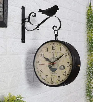 New Classic Black Iron Victoria Station Clock London Vintage Wall Clock Retro Bird Wall Clock�